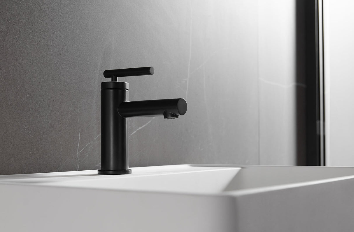 Bathroom Pedestal Sink, Solid Surface Material, Free - Standing Install, 21.5X16.5" with Single Faucet Hole in Matte White, SV - PSF2217 - Serene Valley