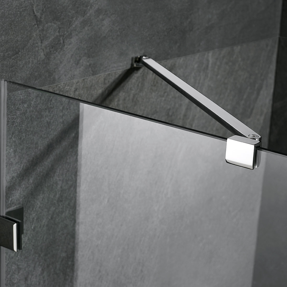 Serene Valley Frameless Hinged Shower Door with Inline Panel SVSD5004 - 5972CH, 3/8" Tempered Glass with Easy - Clean Coating, 304 Stainless Steel Hardware in Chrome 59"W x 72"H - Serene Valley