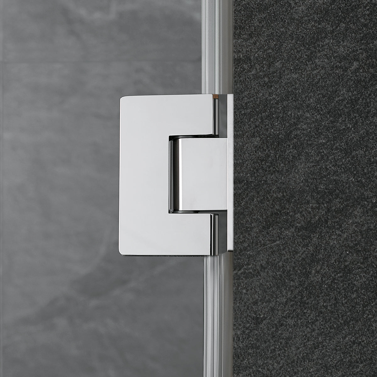 Serene Valley Frameless Hinged Shower Door with Inline Panel SVSD5004 - 5972CH, 3/8" Tempered Glass with Easy - Clean Coating, 304 Stainless Steel Hardware in Chrome 59"W x 72"H - Serene Valley