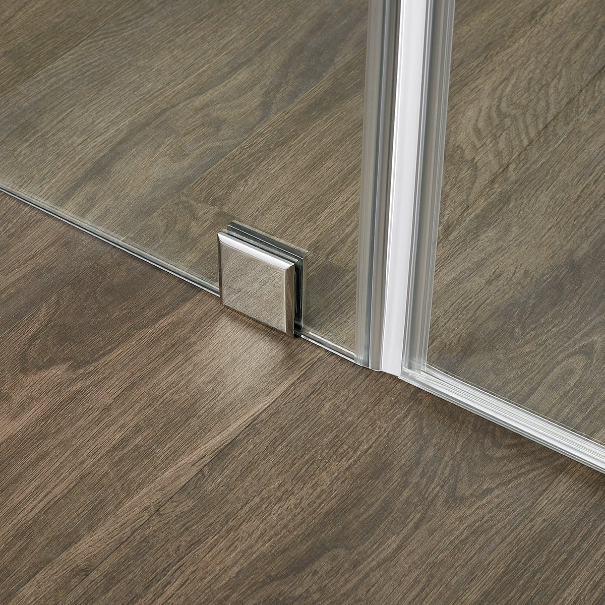 Serene Valley Frameless Hinged Shower Door with Inline Panel SVSD5004 - 5972CH, 3/8" Tempered Glass with Easy - Clean Coating, 304 Stainless Steel Hardware in Chrome 59"W x 72"H - Serene Valley