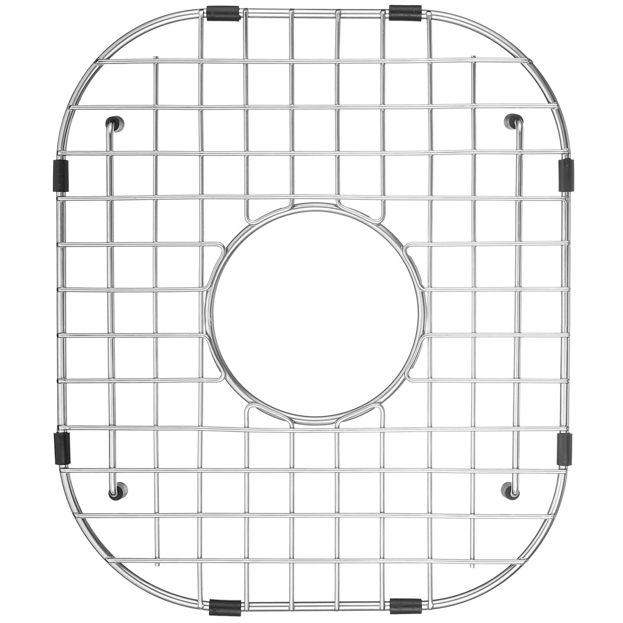 Serene Valley Sink Bottom Grid 12" x 14 - 1/8", Centered Drain with Corner Radius 3 - 1/2", NDG6018 - Serene Valley