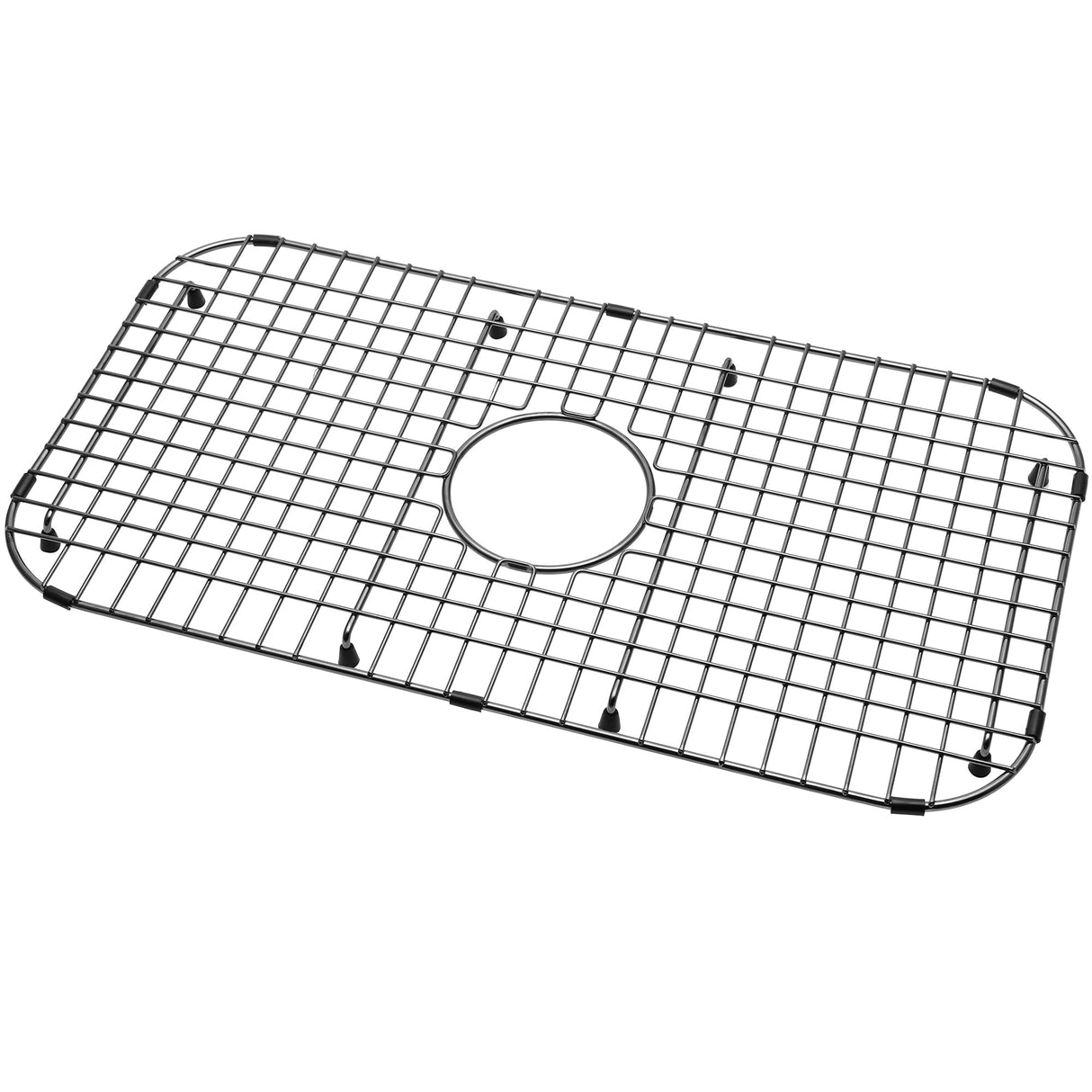 Serene Valley Sink Bottom Grid 26" x 14", Matte Black Color, Centered Drain with Corner Radius 3 - 1/2", ND2614C - MB - Serene Valley