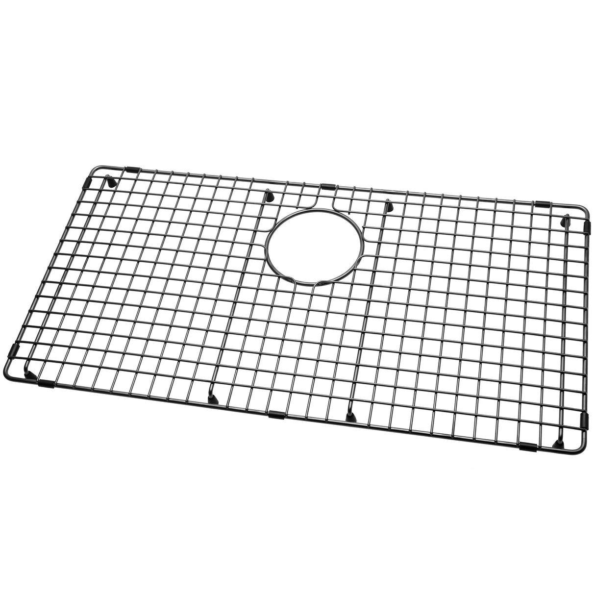 Serene Valley Sink Bottom Grid 27 - 9/16" x 14 - 9/16", Matte Black Color, Rear Drain with Corner Radius 3/16", Kitchen Sink Protector NDG2815R - MB - Serene Valley
