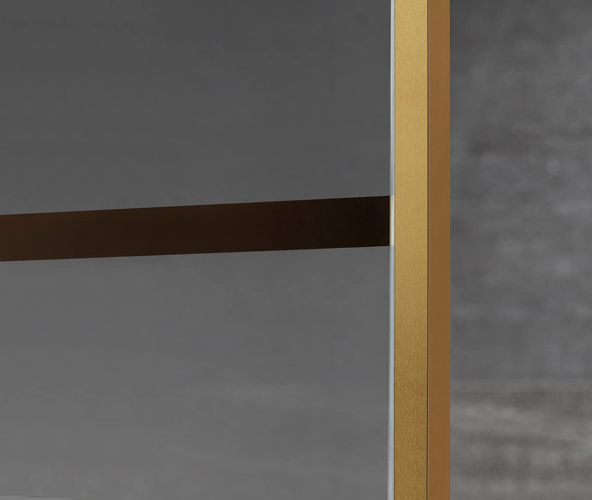 Serene Valley Stand - Alone Shower Screen SVSD5005 - 3474BG, 3/8" Tempered Glass with Easy - Clean Coating, Premium 304 Stainless Steel Construction with Reversible Installation, Brushed Gold Finish - Serene Valley