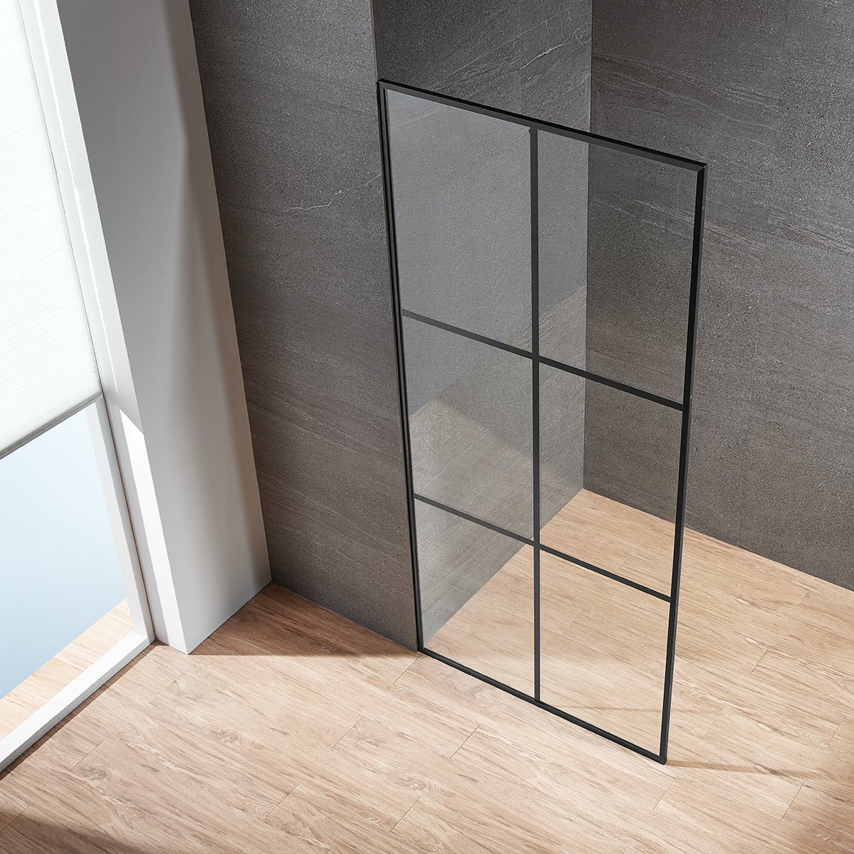 Serene Valley Stand - Alone Shower Screen SVSD5006 - 3474MB, 3/8" Tempered Glass with Easy - Clean Coating, Premium 304 Stainless Steel Construction with Reversible Installation, Matte Black Finish - Serene Valley