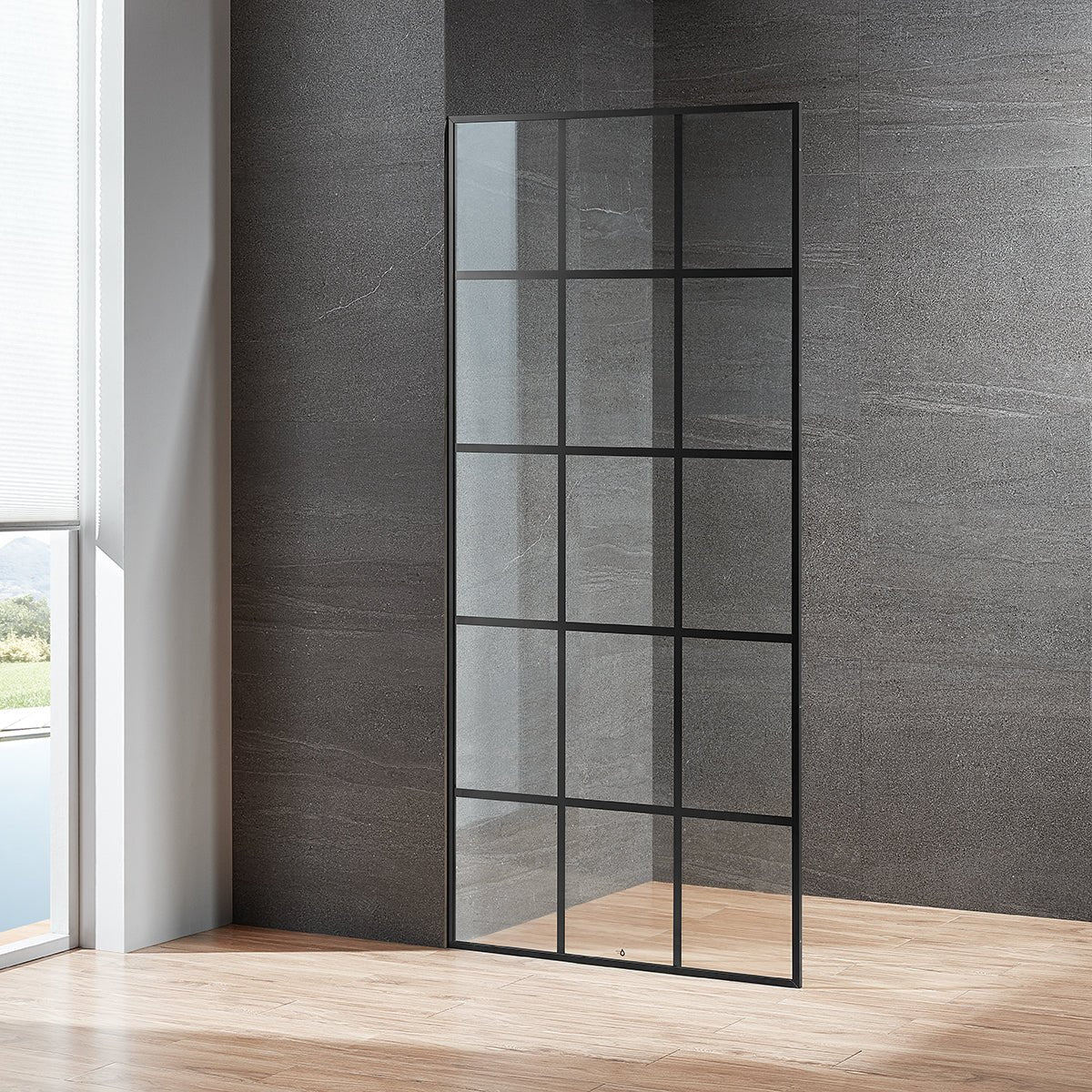 Serene Valley Stand - Alone Shower Screen SVSD5007 - 3474MB, 3/8" Tempered Glass with Easy - Clean Coating, Premium 304 Stainless Steel Construction with Reversible Installation, Matte Black Finish - Serene Valley