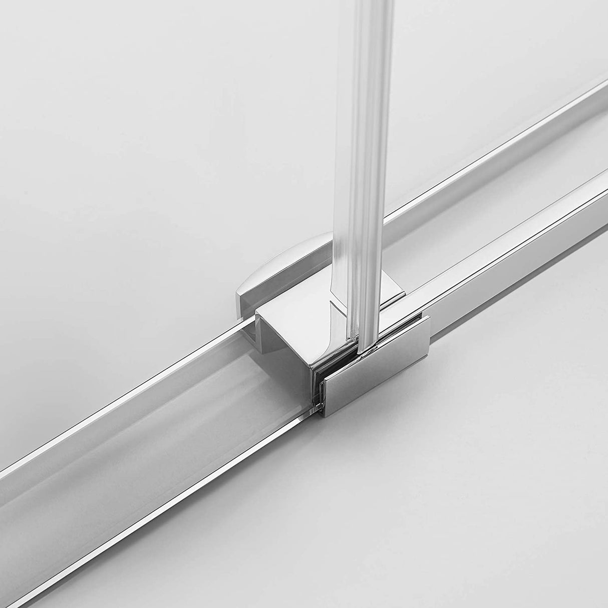 Serene Valley SVSD5001 - 5274CH Big Roller Frameless Sliding Shower Door - Superclear 3/8" Tempered Glass - 304 Stainless Steel Hardware in Chrome 48" - 52"W x 74"H - Serene Valley