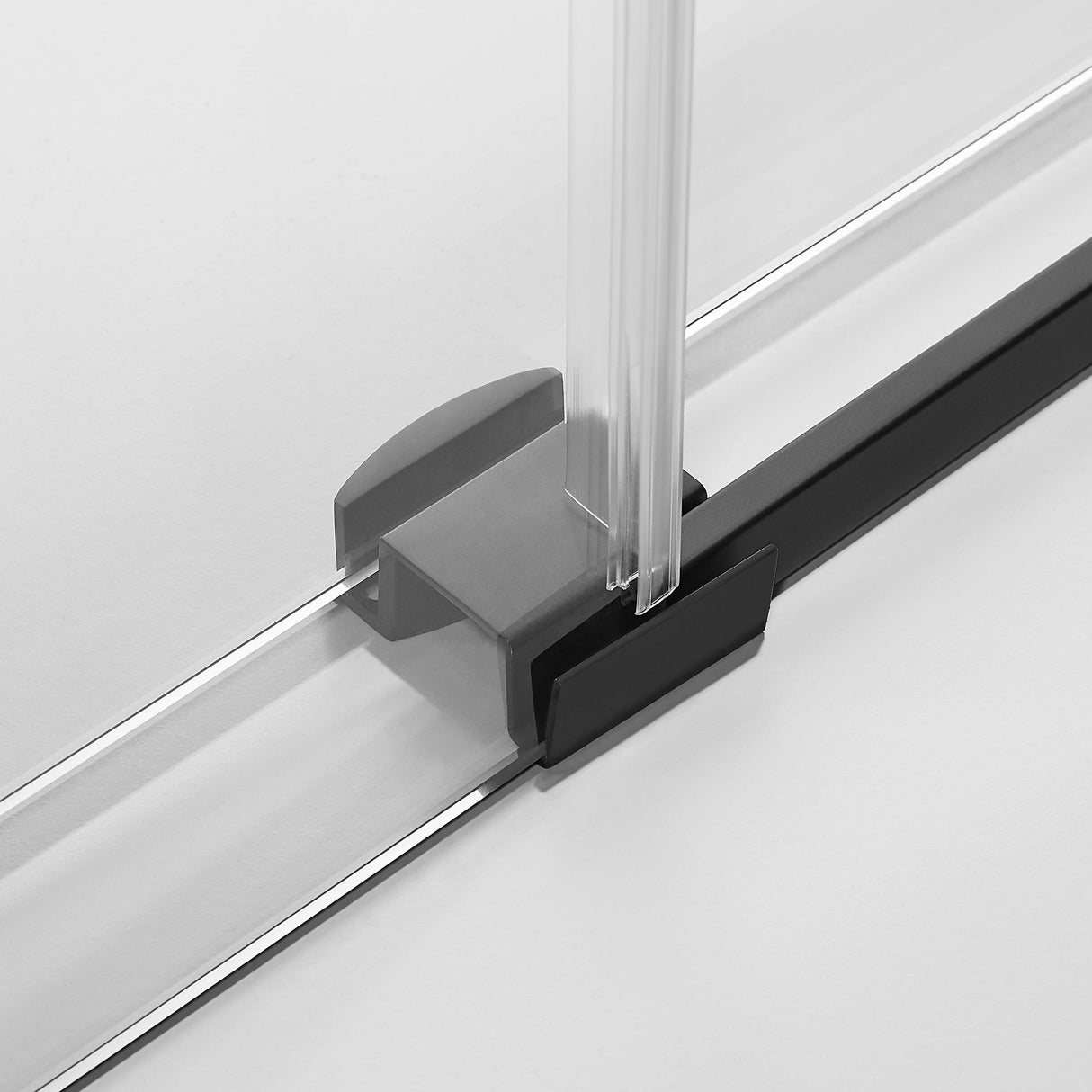 Serene Valley SVSD5001 - 5274MB Big Roller Frameless Sliding Shower Door - Superclear 3/8" Tempered Glass - 304 Stainless Steel Hardware in Matte Black 48" - 52"W x 74"H - Serene Valley