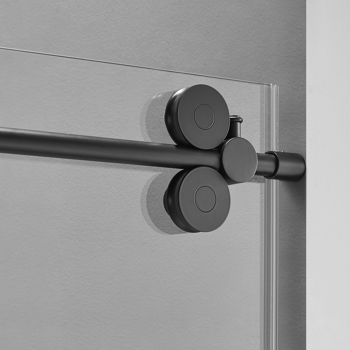 Serene Valley SVSD5001 - 5274MB Big Roller Frameless Sliding Shower Door - Superclear 3/8" Tempered Glass - 304 Stainless Steel Hardware in Matte Black 48" - 52"W x 74"H - Serene Valley