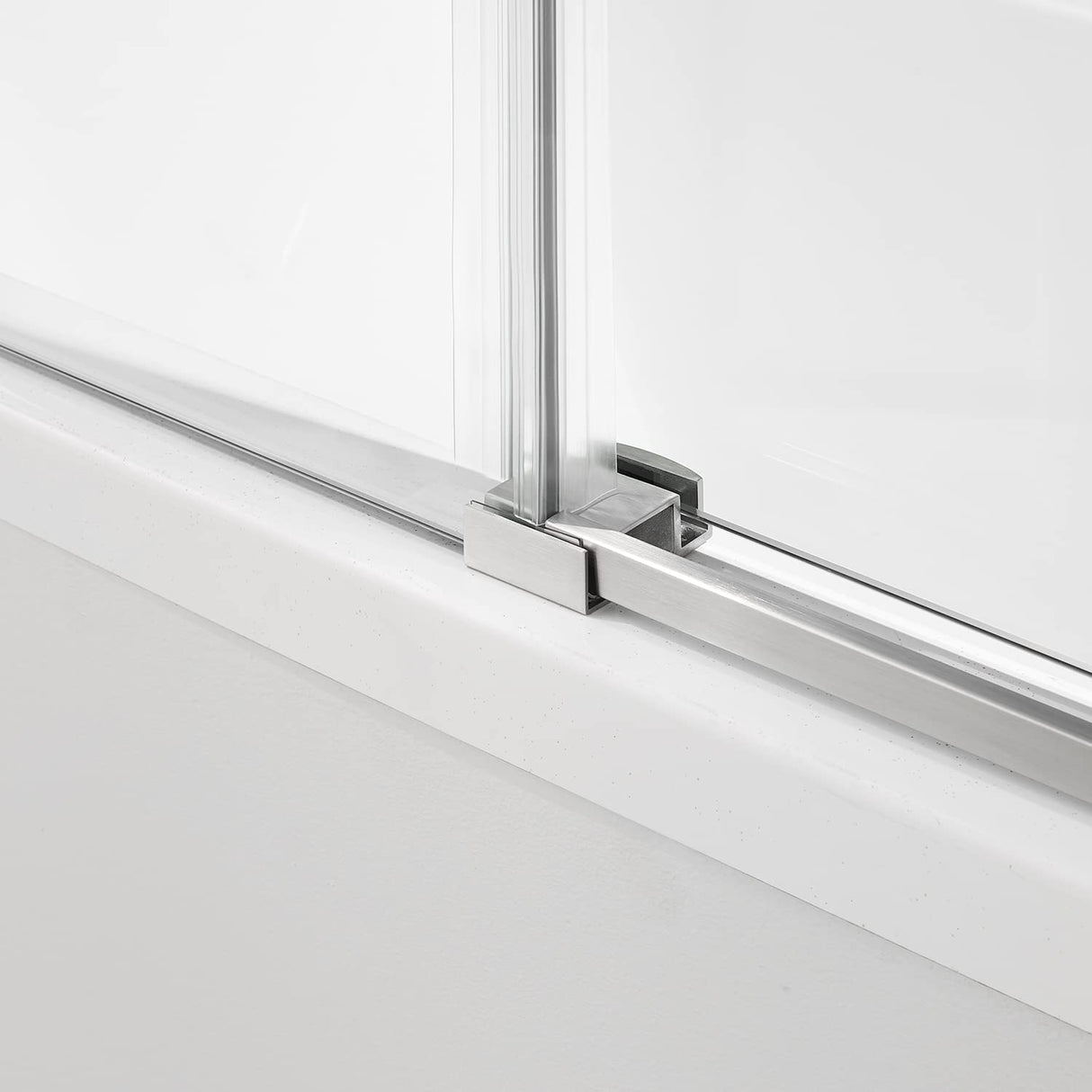 Serene Valley SVSD5001 - 6066BN Big Roller Frameless Sliding Shower Door - Superclear 3/8" Tempered Glass - 304 Stainless Steel Hardware in Brushed Nickel 56" - 60"W x 66"H - Serene Valley
