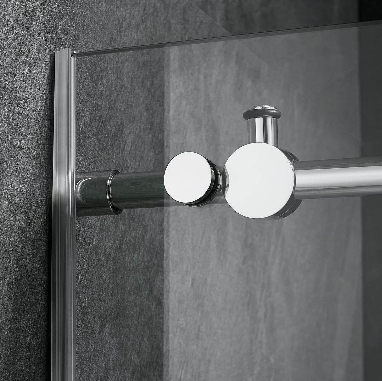 Serene Valley SVSD5001 - 6066CH Big Roller Frameless Sliding Shower Door - Superclear 3/8" Tempered Glass - 304 Stainless Steel Hardware in Chrome 56" - 60"W x 66"H - Serene Valley