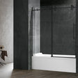 Serene Valley SVSD5001 - 6066MB Big Roller Frameless Sliding Shower Door - Superclear 3/8" Tempered Glass - 304 Stainless Steel Hardware in Matte Black 56" - 60"W x 66"H - Serene Valley