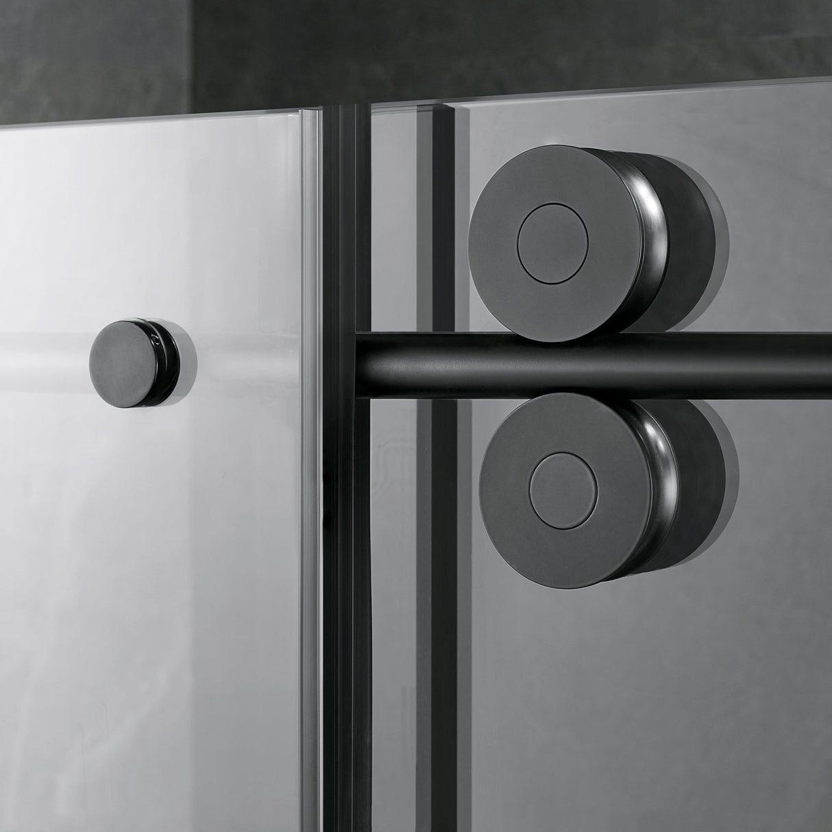 Serene Valley SVSD5001 - 6066MB Big Roller Frameless Sliding Shower Door - Superclear 3/8" Tempered Glass - 304 Stainless Steel Hardware in Matte Black 56" - 60"W x 66"H - Serene Valley