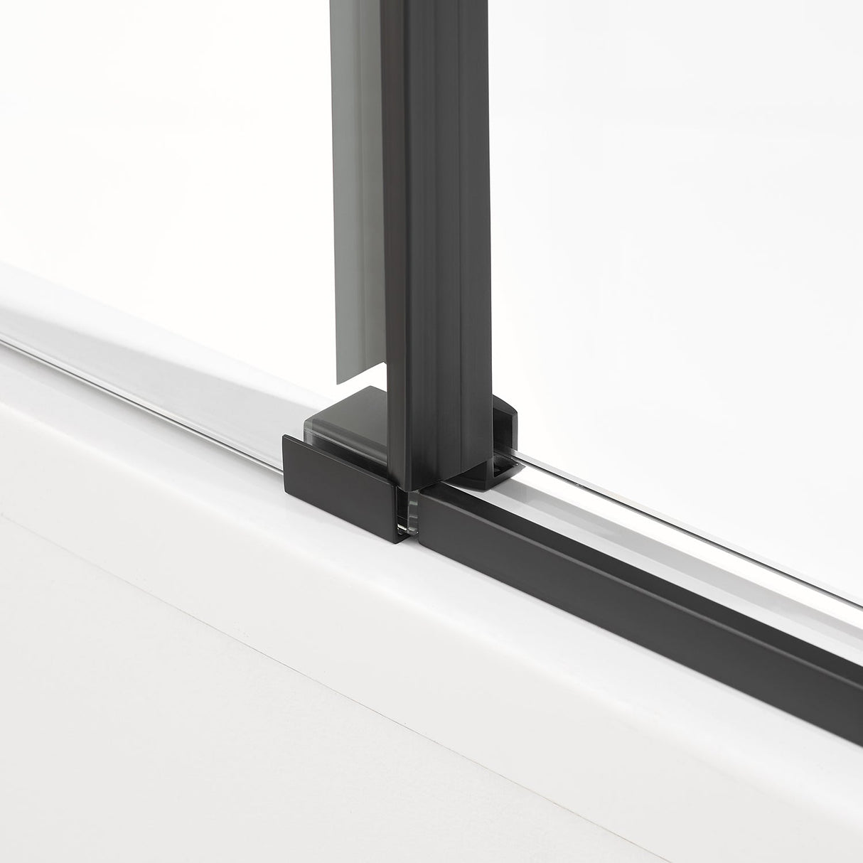 Serene Valley SVSD5001 - 6066MB Big Roller Frameless Sliding Shower Door - Superclear 3/8" Tempered Glass - 304 Stainless Steel Hardware in Matte Black 56" - 60"W x 66"H - Serene Valley