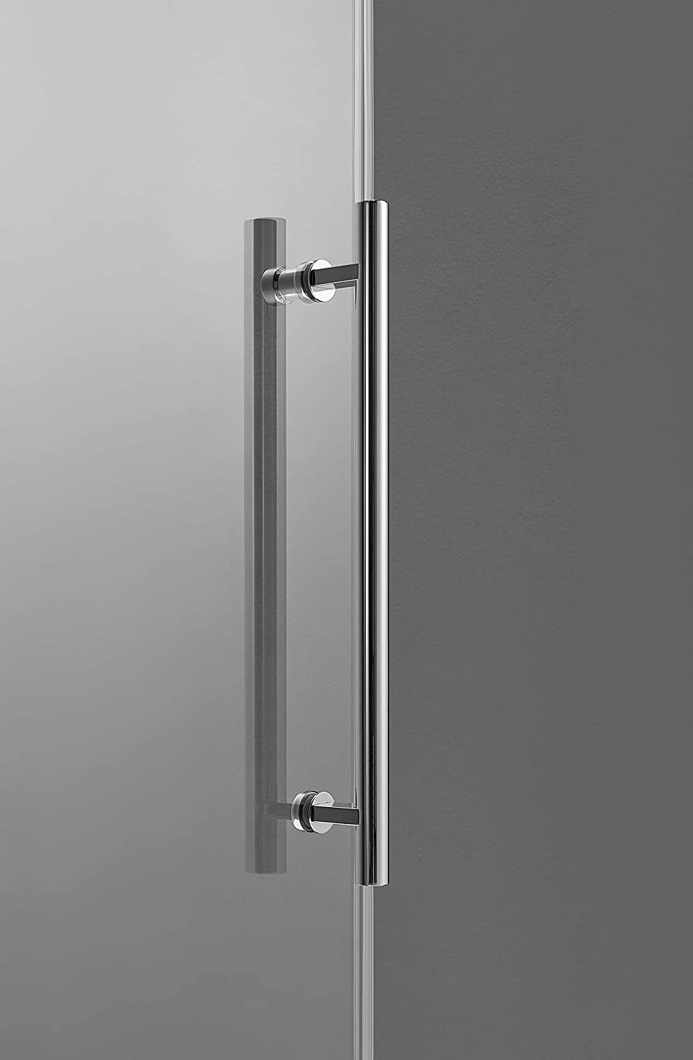 Serene Valley SVSD5001 - 6874CH Big Roller Frameless Sliding Shower Door - Superclear 3/8" Tempered Glass - 304 Stainless Steel Hardware in Chrome 64" - 68"W x 74"H - Serene Valley