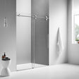 Serene Valley SVSD5001 - 7274BN Big Roller Frameless Sliding Shower Door - Superclear 3/8" Tempered Glass - 304 Stainless Steel Hardware in Brushed Nickel 68" - 72"W x 74"H - Serene Valley