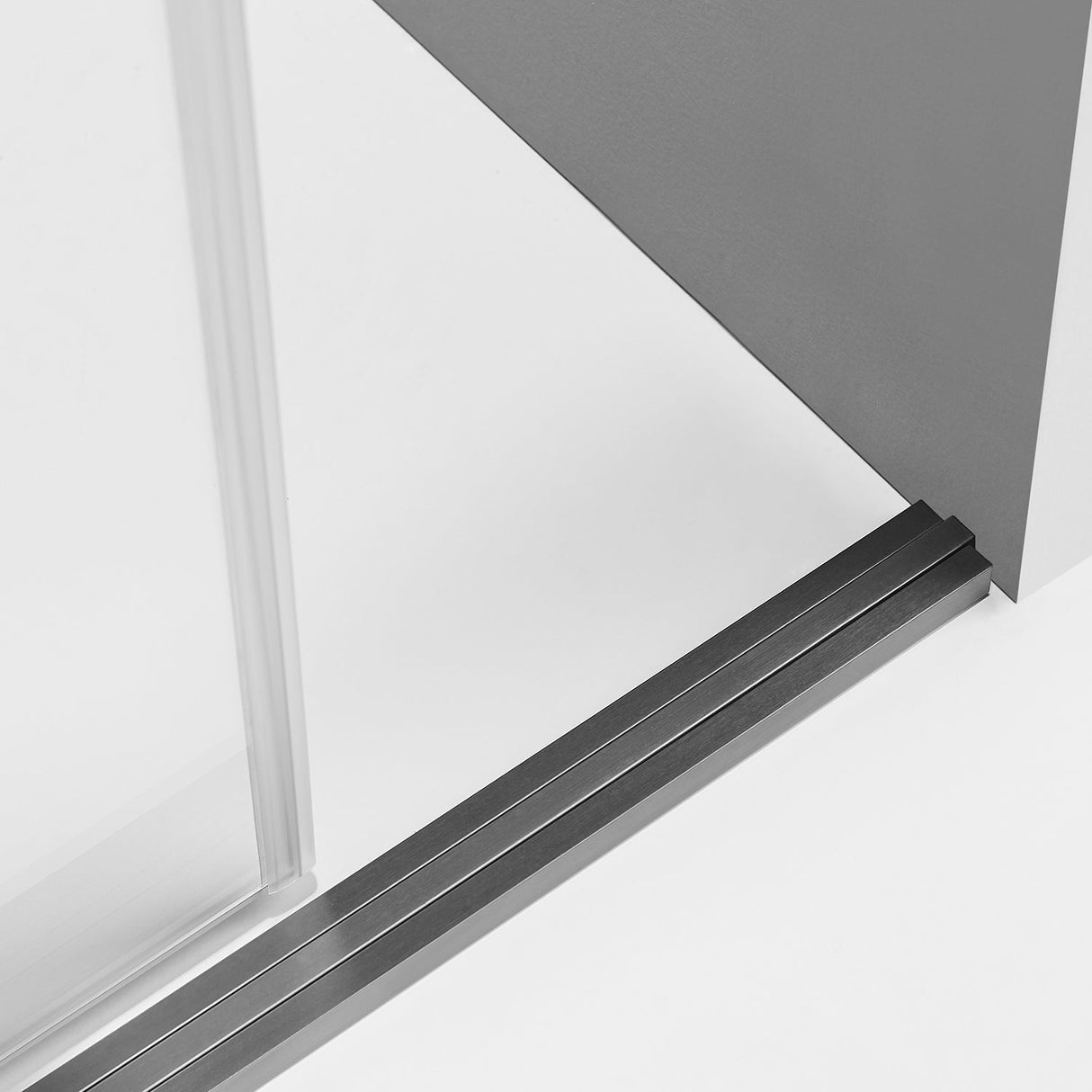 Serene Valley SVSD5002 - 4876MB Big Roller Frameless Sliding Shower Door - Superclear 3/8" Tempered Glass - 304 Stainless Steel Hardware in Matte Black 44" - 48"W x 76"H - Serene Valley