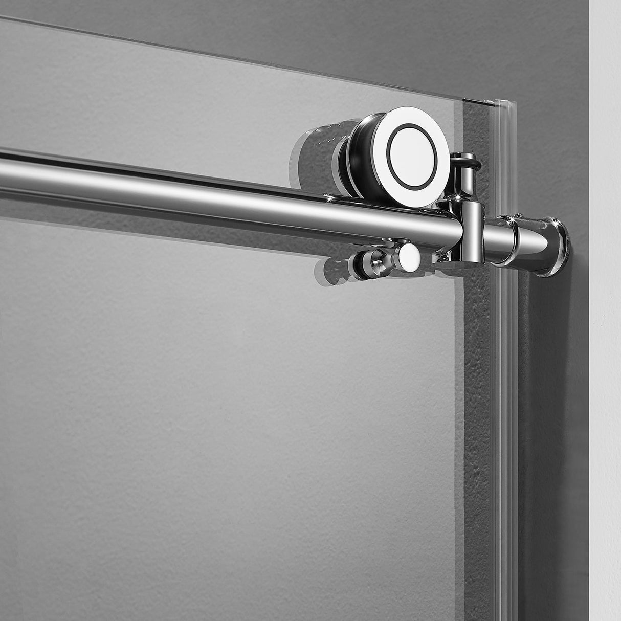 Serene Valley SVSD5002 - 7276CH Big Roller Frameless Sliding Shower Door - Superclear 3/8" Tempered Glass - 304 Stainless Steel Hardware in Chrome 68" - 72"W x 76"H - Serene Valley