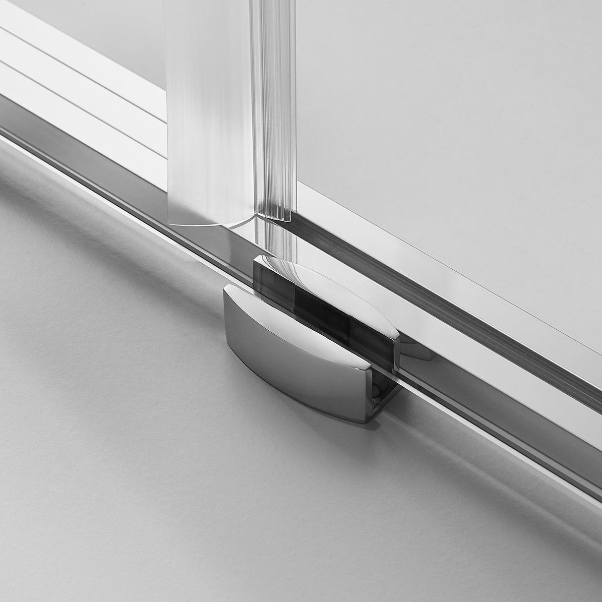 Serene Valley SVSD5002 - 7276CH Big Roller Frameless Sliding Shower Door - Superclear 3/8" Tempered Glass - 304 Stainless Steel Hardware in Chrome 68" - 72"W x 76"H - Serene Valley