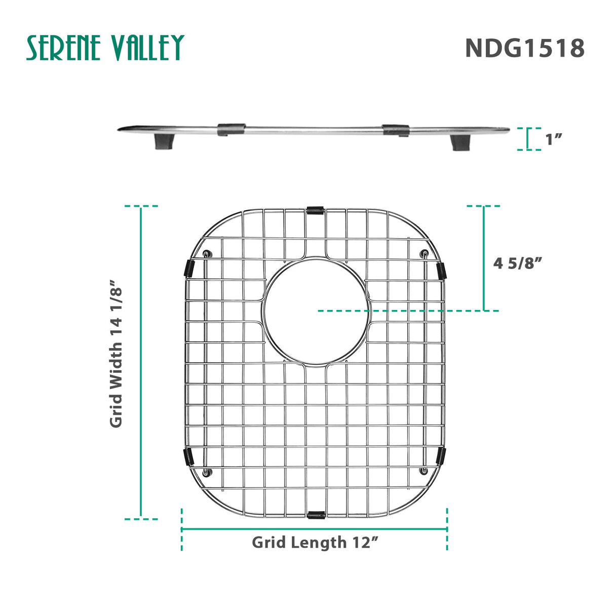 Sink Grid 12 x 14, NDG1518 dim 12" x 14 1/8" - Serene Valley