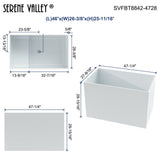 47.24" L x 27.56" W x 29.92" H Solid Stone Resin Flatbottom Non - Whirlpool Bathtub in Matte White SVFBT8842 - 4728 - Serene Valley