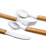 4PCS FLATWARE SET WITH WOODEN HANDLE - Serene Valley