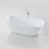 59.06" L x 29.53" W x 22.05" H Solid Stone Resin Flatbottom Non - Whirlpool Bathtub in Matte White SVFBT8823 - 5930 - Serene Valley