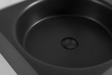 Bathroom Sink, Solid Surface Material, Wall - Mount or Countertop Install, 32" with Single Faucet Hole in Matte Black， SVWS603L - 32BK - Serene Valley