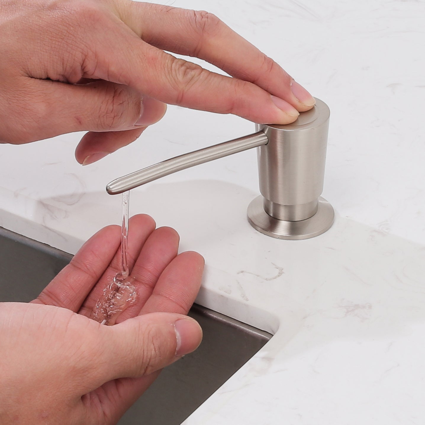Kitchen Soap Dispenser NDS021BN, Solid Brass Construction