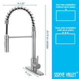 Pull - Out Sprayer Kitchen Faucet SNK310ST, Single Lever Handle, Stainless Steel ST Finish with cUPC/NSF/CEC Compliant Quality - Serene Valley