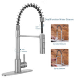 Pull - Out Sprayer Kitchen Faucet SNK310ST, Single Lever Handle, Stainless Steel ST Finish with cUPC/NSF/CEC Compliant Quality - Serene Valley