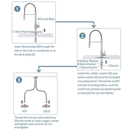 Pull - Out Sprayer Kitchen Faucet SNK310ST, Single Lever Handle, Stainless Steel ST Finish with cUPC/NSF/CEC Compliant Quality - Serene Valley