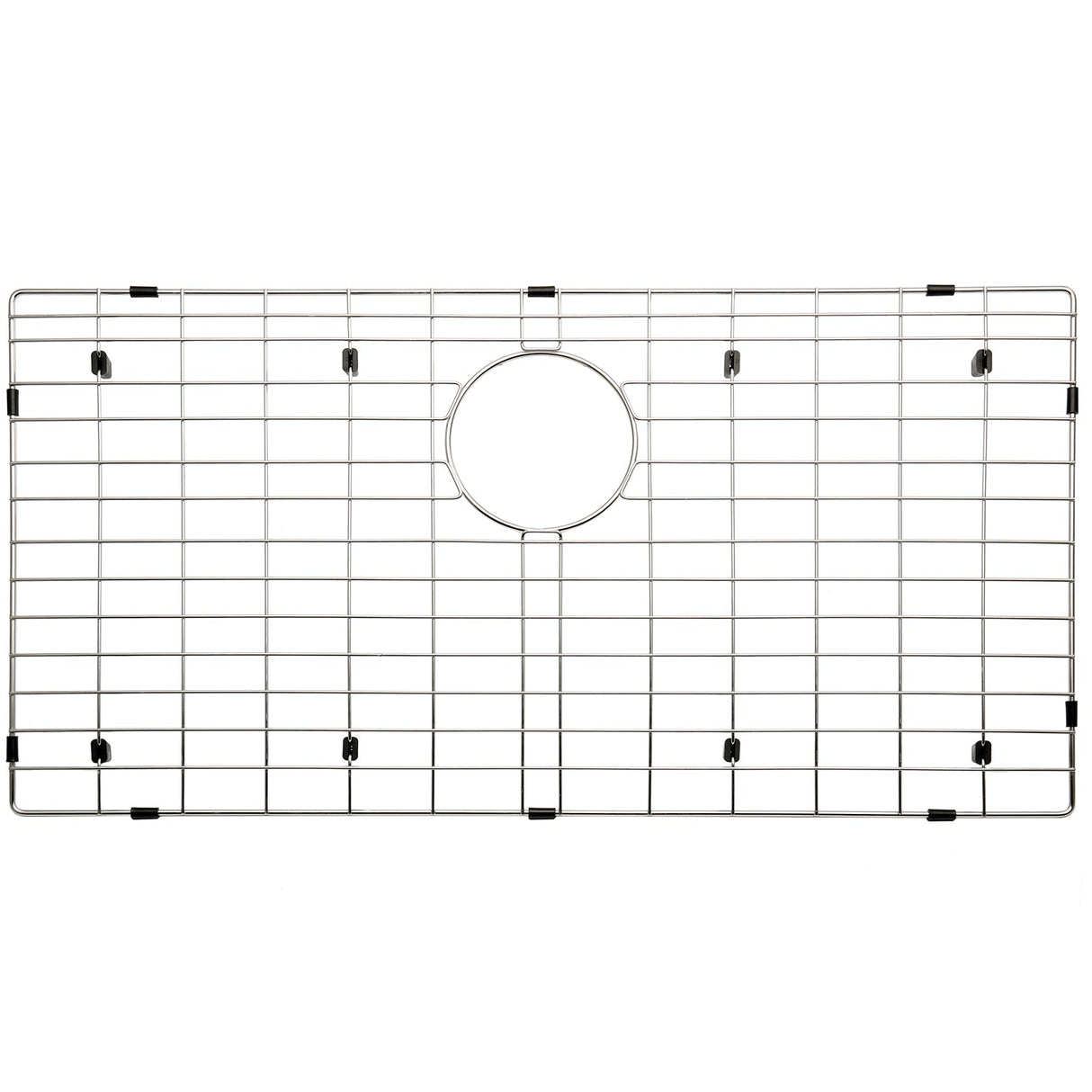 Serene Valley 29 - 1/2" x 16 - 1/2" Sink Bottom Grid, Rear Drain with Corner Radius 3/16", Sink Grids Stainless Steel NLW3017R - Serene Valley