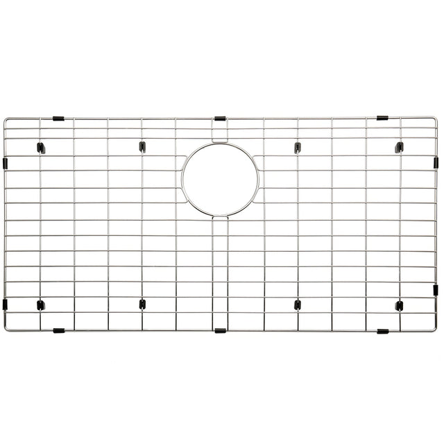 Serene Valley 29 - 1/2" x 16 - 1/2" Sink Bottom Grid, Rear Drain with Corner Radius 3/16", Sink Grids Stainless Steel NLW3017R - Serene Valley