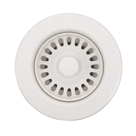 Serene Valley 3 - 1/2 inch Kitchen Sink Strainer Assembly with Stopper for Matching Color of Granite or Fireclay Sinks - White NDA0054 - Serene Valley