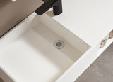 Serene Valley Bathroom Floating Vanity, 32" Wall - Mount Sink with Side Faucet and Storage Space, Solid Surface Material in Matte White, SVWS615 - 32WH - Serene Valley