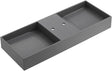 Serene Valley Floating or Countertop Bathroom Double Sink, Two Faucet Holes with Hidden Drain Design, 47" Solid Surface Material in Matte Gray, SVWS608 - 47GR - Serene Valley