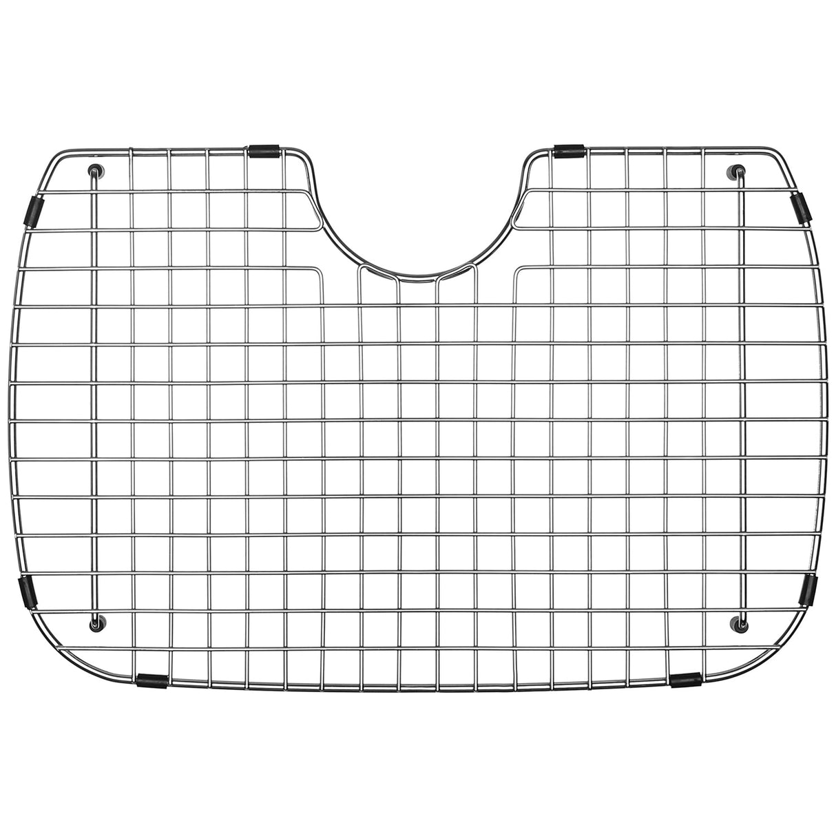 Serene Valley Sink Bottom Grid 20 - 3/8" x 13 - 5/8", Rear Drain with Radius 3 - 1/2", Sink Grid Stainless Steel NDG2013R. - Serene Valley