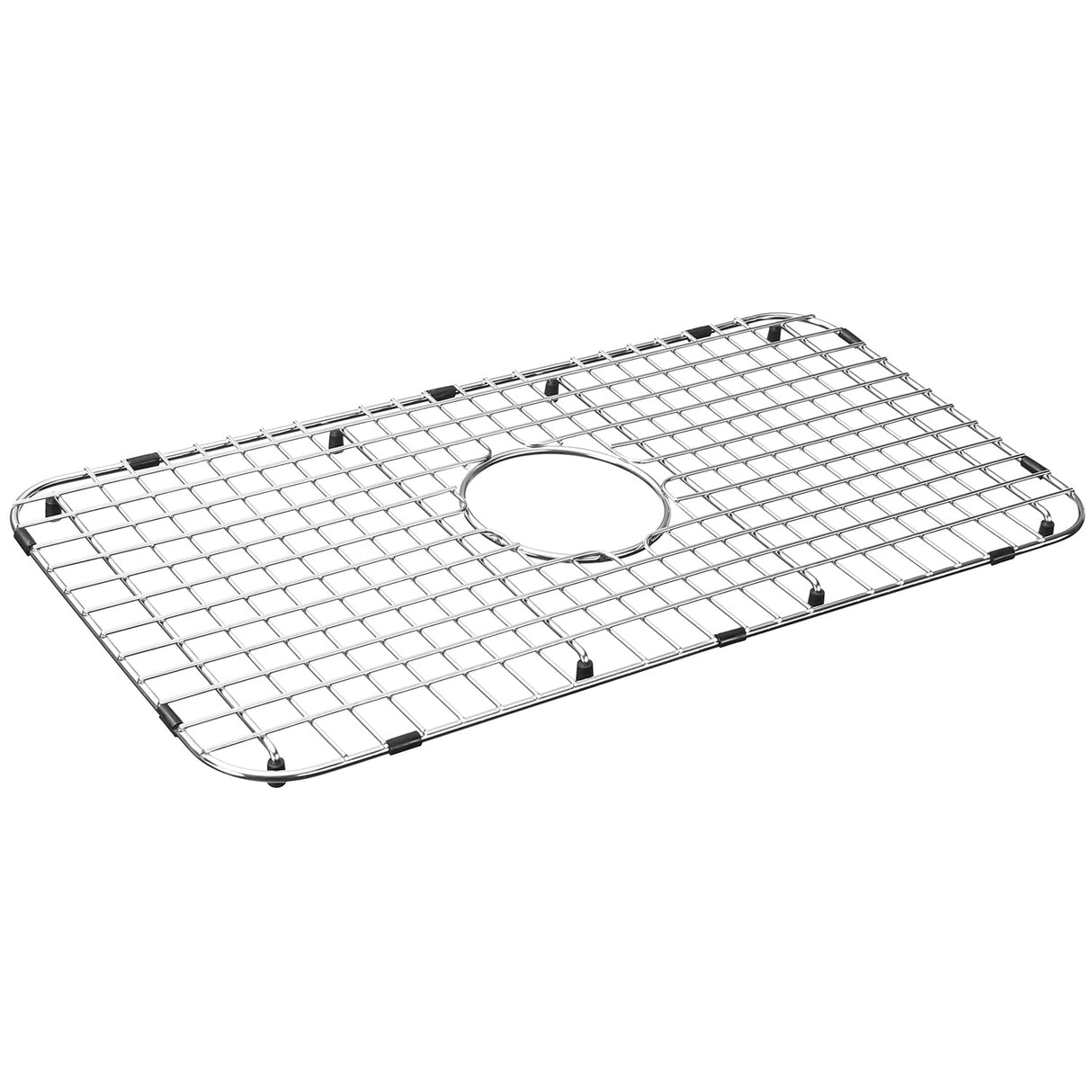 Serene Valley Sink Bottom Grid 25 - 1/8" x 12 - 7/8", Centered Drain with Corner Radius 1 - 1/2", Sink Grid Stainless Steel NDG2513C - Serene Valley