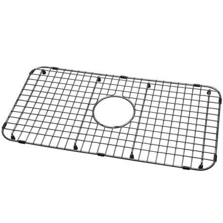 Serene Valley Sink Bottom Grid 25 - 1/8" x 12 - 7/8", Matte Black Color, Centered Drain with Corner Radius 1 - 1/2", Sink Grid Stainless Steel NDG2513C - MB - Serene Valley