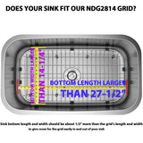 Serene Valley Sink Bottom Grid 27 - 1/2" x 14 - 1/4", Centered Drain with Corner Radius 3 - 1/2", NDG2814C - Serene Valley