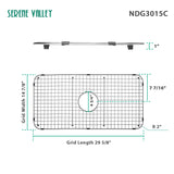 Serene Valley Sink Bottom Grid 29 - 5/8" x 14 - 7/8", Basin Rack with Corner Radius 2", Sink Rack NDG3015C - Serene Valley