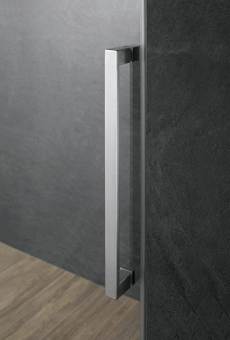 Serene Valley Square Rail Frameless Sliding Shower Door SVSD5003 - 5274BN, Easy - Clean Coating 3/8" Tempered Glass - 304 Stainless Steel Hardware in Brushed Nickel 48" - 52"W x 74"H - Serene Valley