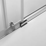 Serene Valley Square Rail Frameless Sliding Shower Door SVSD5003 - 5274CH, Easy - Clean Coating 3/8" Tempered Glass - 304 Stainless Steel Hardware in Chrome 48" - 52"W x 74"H - Serene Valley