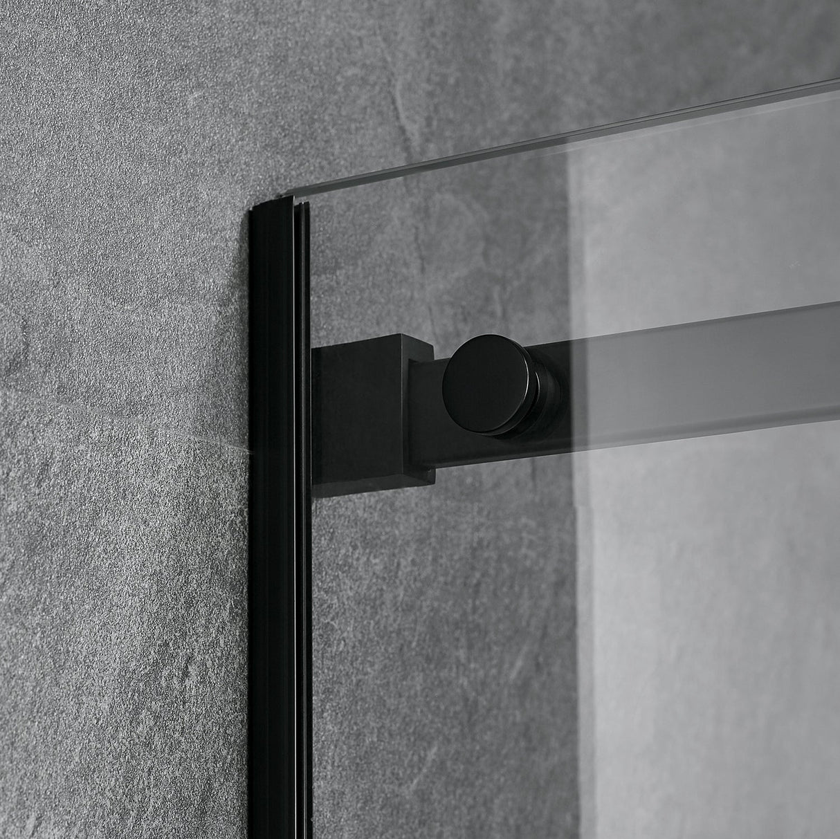 Serene Valley Square Rail Frameless Sliding Shower Door SVSD5003 - 5274MB, Easy - Clean Coating 3/8" Tempered Glass - 304 Stainless Steel Hardware in Matte Black 48" - 52"W x 74"H - Serene Valley