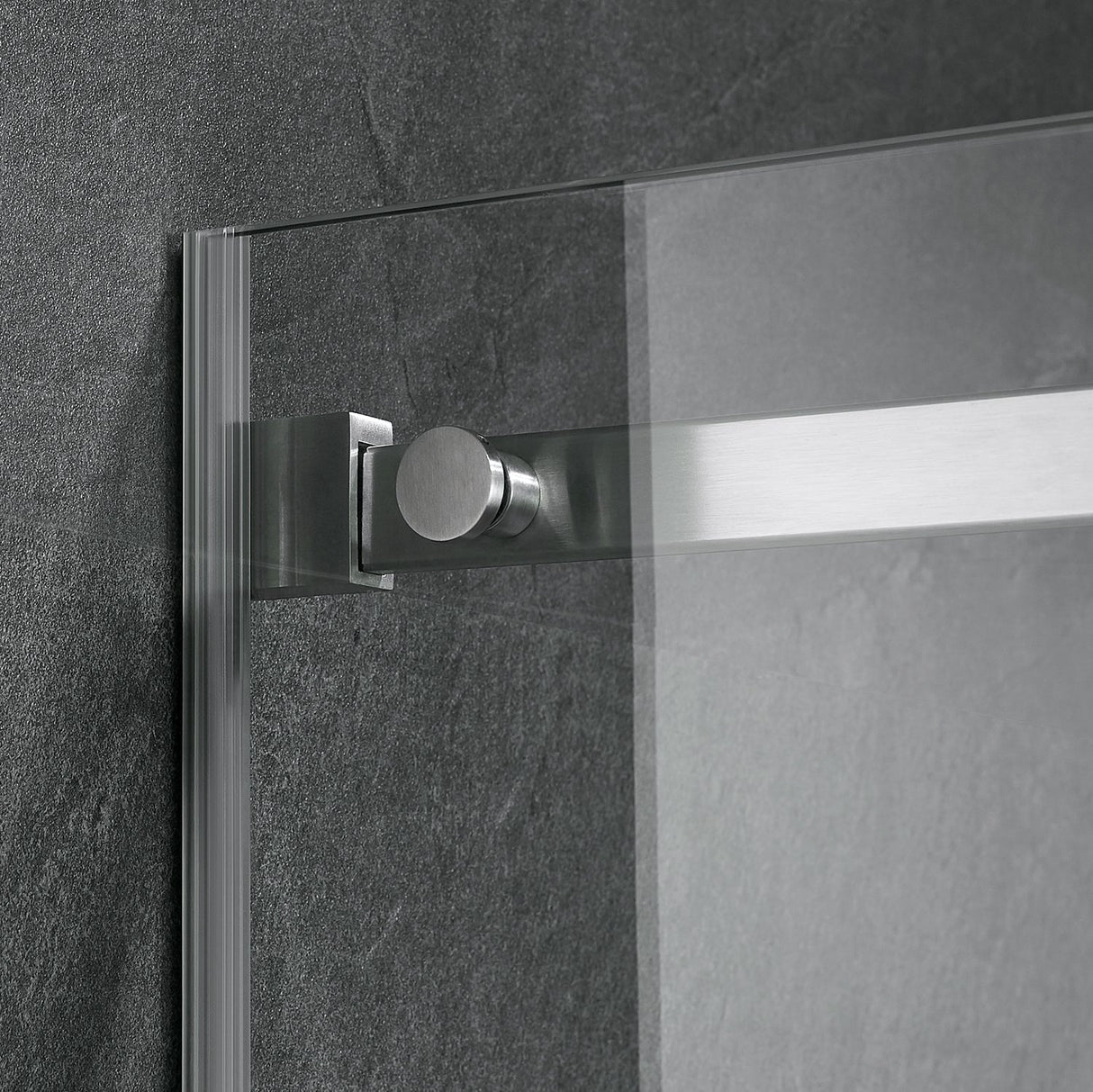 Serene Valley Square Rail Frameless Sliding Shower Door SVSD5003 - 6074BN, Easy - Clean Coating 3/8" Tempered Glass - 304 Stainless Steel Hardware in Brushed Nickel 56" - 60"W x 74"H - Serene Valley