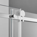 Serene Valley Square Rail Frameless Sliding Shower Door SVSD5003 - 6074CH, Easy - Clean Coating 3/8" Tempered Glass - 304 Stainless Steel Hardware in Chrome 56" - 60"W x 74"H - Serene Valley