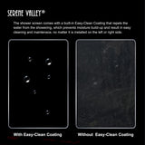 Serene Valley Stand - Alone Shower Screen SVSD5008 - 3474GM, 3/8" Tempered Glass with Easy - Clean Coating, Premium 304 Stainless Steel Construction with Reversible Installation, Gunmetal Finish - Serene Valley