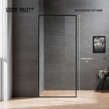 Serene Valley Stand - Alone Shower Screen SVSD5008 - 3474MB, 3/8" Tempered Glass with Easy - Clean Coating, Premium 304 Stainless Steel Construction with Reversible Installation, Matte Black Finish - Serene Valley