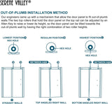 Serene Valley SVSD5002 - 5676BN Big Roller Frameless Sliding Shower Door - Superclear 3/8" Tempered Glass - 304 Stainless Steel Hardware in Brushed Nickel 52" - 56"W x 76"H - Serene Valley